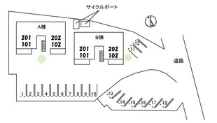 マナハイツ　A棟の物件外観写真